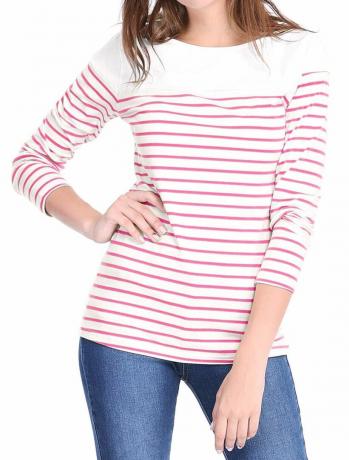 Triibuline Boatneck Tee