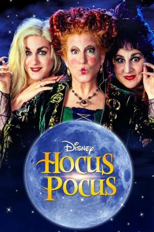 kolm ägedat nõida filmiplakatil Disney filmi hocus pocus jaoks