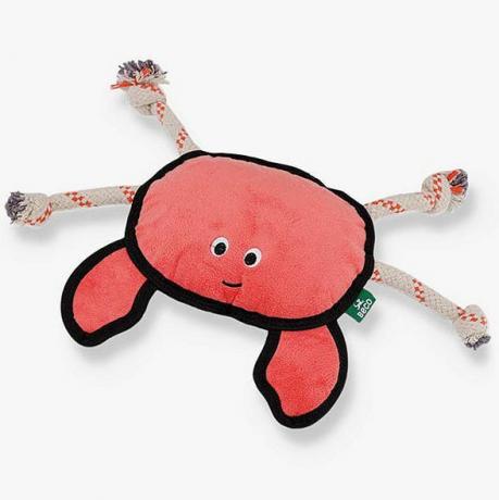 Beco Pets Rough & Tough Crab taaskasutatud polüestrist koeramänguasi