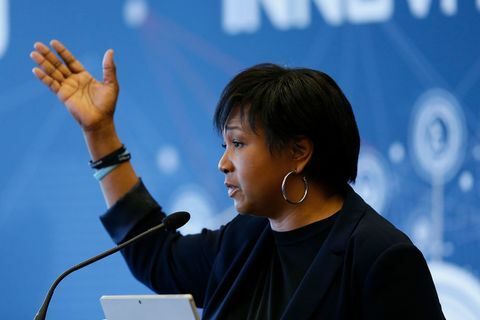 Santa Clara, ca 23. mai peaesineja dr mae jemison pöördub delegaatide poole pärastlõunal innovatsiooni tippkohtumine Levise staadionil 23. mail 2018 Santa Claras, Kalifornias, foto autor Lachlan kavalad hämarad pildid