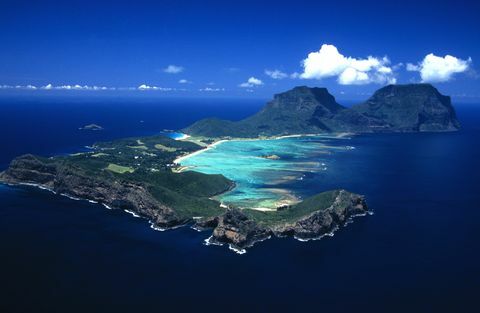 Õhuvaade Lorde Howe saarele Uus-Lõuna-Walesis, Austraalias