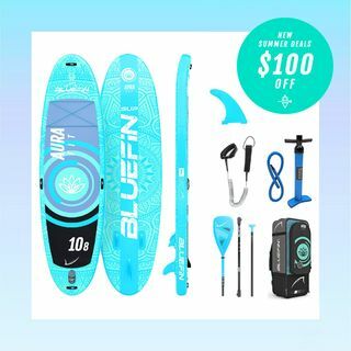 Bluefin SUP 10′8-tolline Aura FIT püstise aerulaua komplekt – fitnessi- ja joogaaerulaud