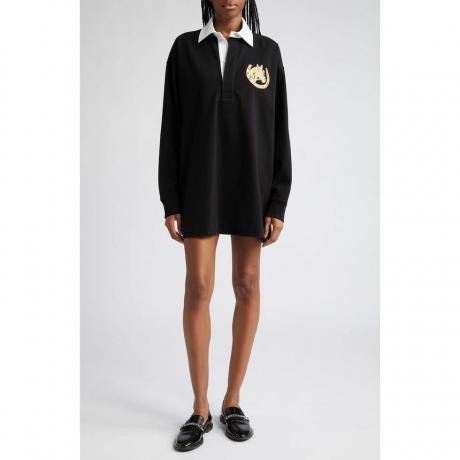 Stella McCartney ülisuur metallist tikitud detailidega puuvillane ragbisärk, 1000 must, Nordstromis, suurus X-Large