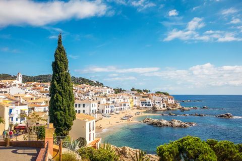 Idülliline Costa Brava mereäärne linn Kataloonias Girona provintsis