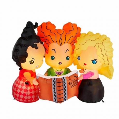 5 jalga LED Hocus Pocus Sanderson Sisters koos loitsuraamatuga täispuhutavad