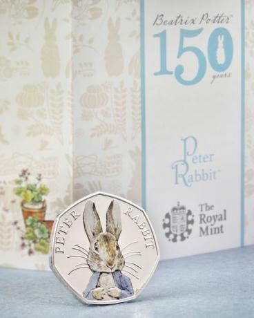 Peter Rabbit 50p münt