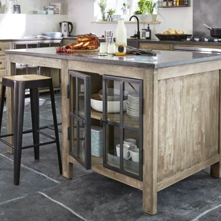 Grey Recycled Pine Kitchen Island