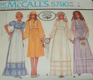  Laura Ashley Misses ja Junior Petite Bride and Bridesmaid kleidi muster, McCalls 