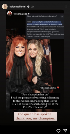 wynonna judd kaitseb kelsea ballerini