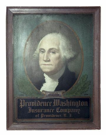 Tinale maalitud George Washingtoni portree
