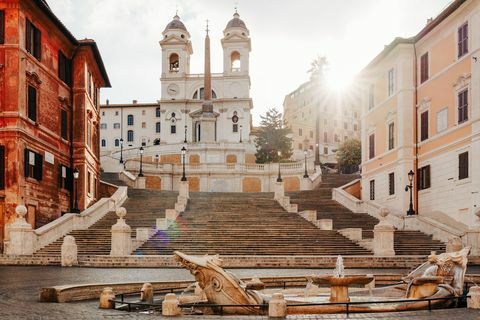 piazza di spagna rooma itaalia inimesed päikesetõusu ajal